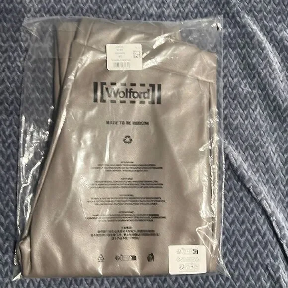 NWT Wolford Estella Faux Vegan Leggings Sz 12
